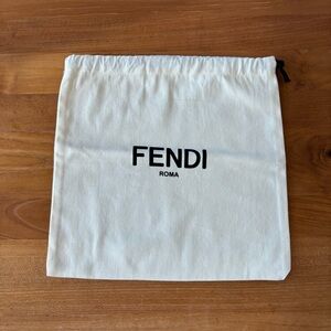 Fendi Cream Dust Bag with Black Logo